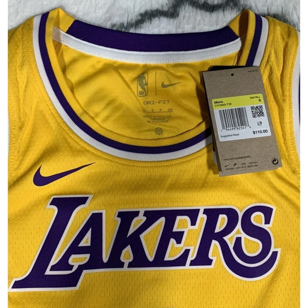 NIKE LeBron James Lakers Icon Swingman Jersey Yellow Sz‎ S *NEW* CW3669-738 $110